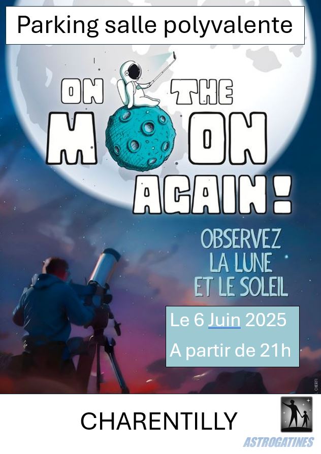 Astrogatines affiche on the moon again