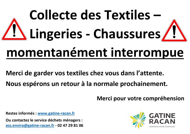 arrêt collecte textile